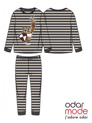 Heren Pyjama - 222-1-pzl-z935 - Woody